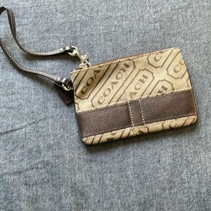 Coach zipper wristlet